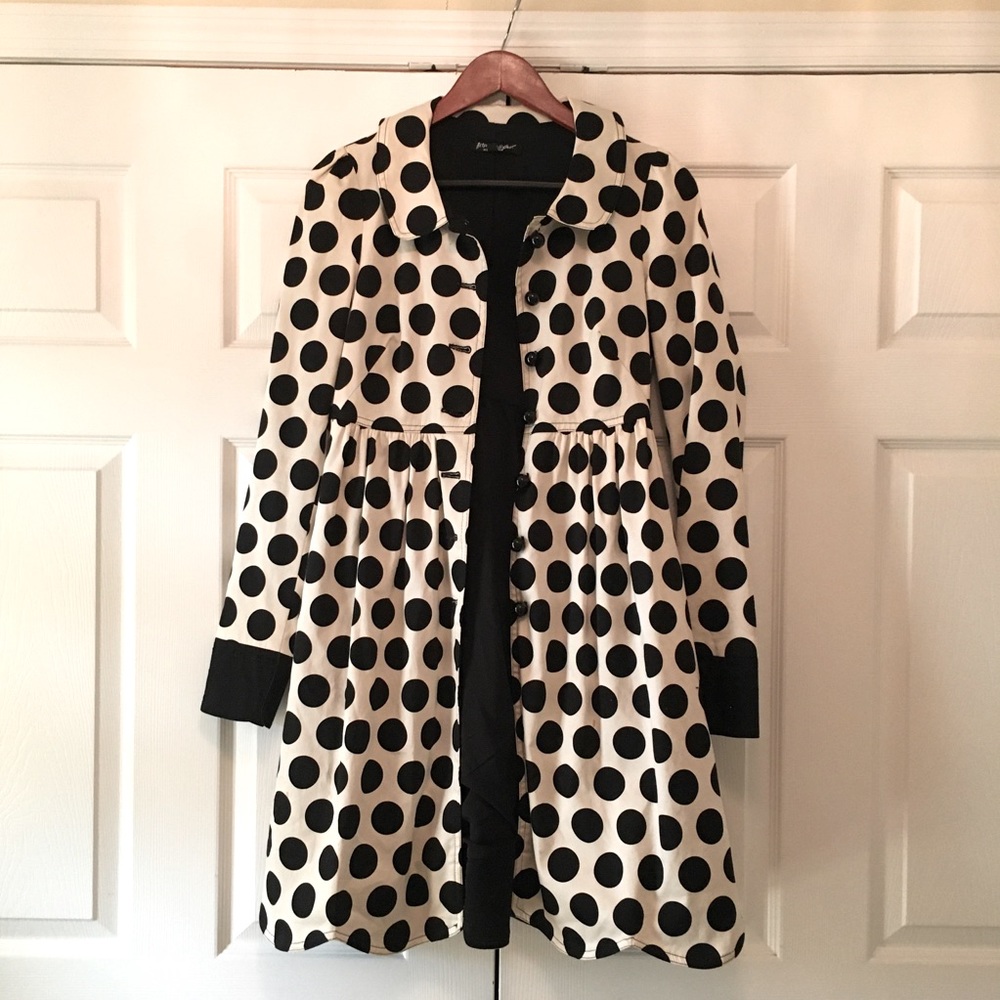 Empire waist polka dot coat